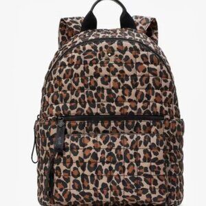 Kate Spade Camden Quilted Large Spotted Leopard Backpack Brown Multi NWT $399